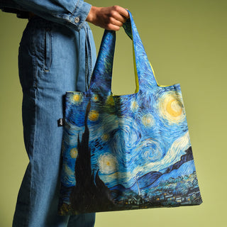 VINCENT VAN GOGH Starry Night Neon Recycled Bag