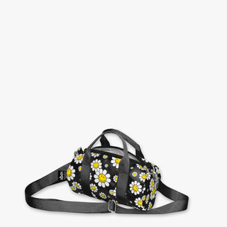 SMILEY Flowers Black Recycled Small Weekender