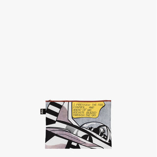 ROY LICHTENSTEIN Whaam! Recycled Zip Pockets