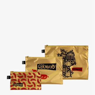 TRAVEL Germany Metallic Gold Zip Pockets